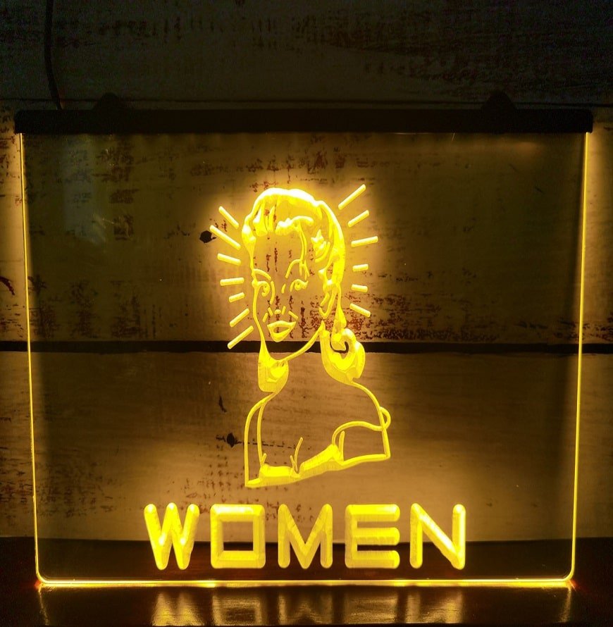 Female Toilet Led Neon Sign Hang Wall Decor, Lights D&Atilde;&copy;cor Art