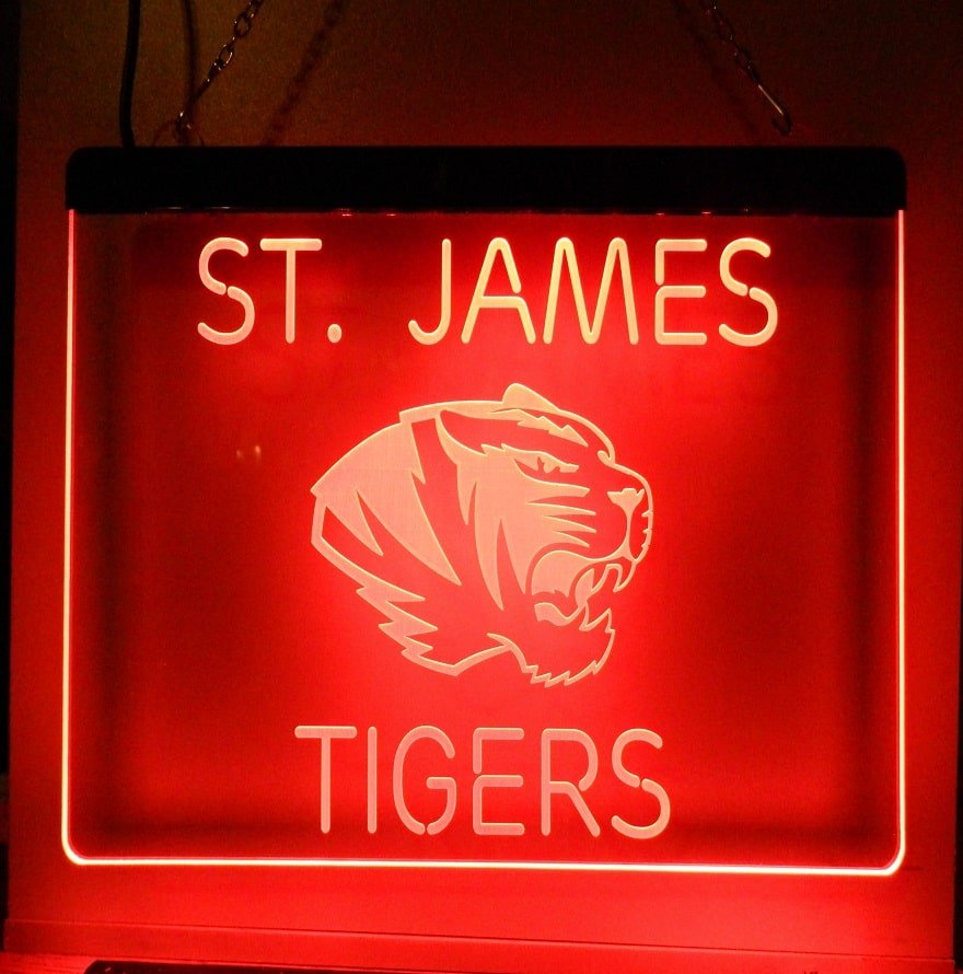 St James Tigers Football Led Neon Sign Home Decor, Light D&Atilde;&copy;cor Art