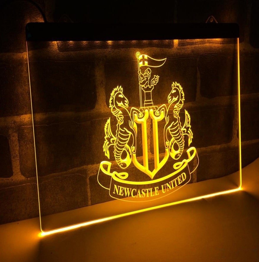 Newcastle United FC Led Neon Sign Home Decor, Gift Fans Light D&Atilde;&copy;cor Art