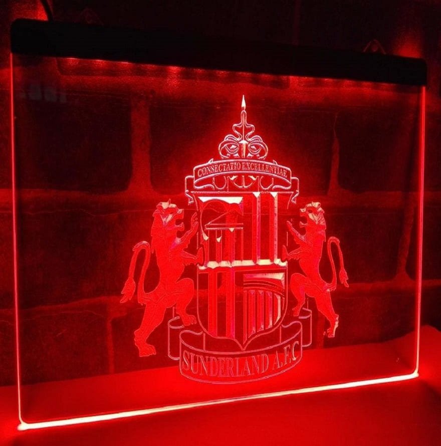 Sunderland AFC Led Neon Sign Home Decor, Room, Fans Gift, Light Art