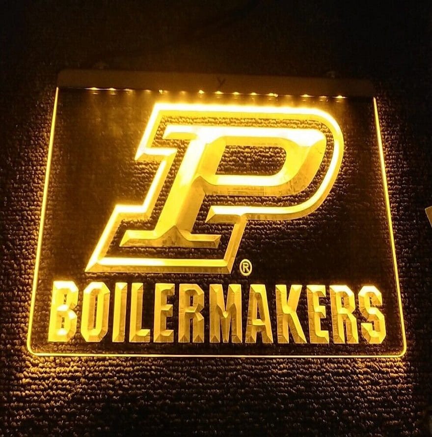 Purdue Boilermakers Football Led Neon Sign Hang Wall Decor, Lights Craft Art