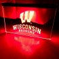 Wisconsin Badgers Football Led Neon Sign Hang Wall Decor, Lights Craft Art