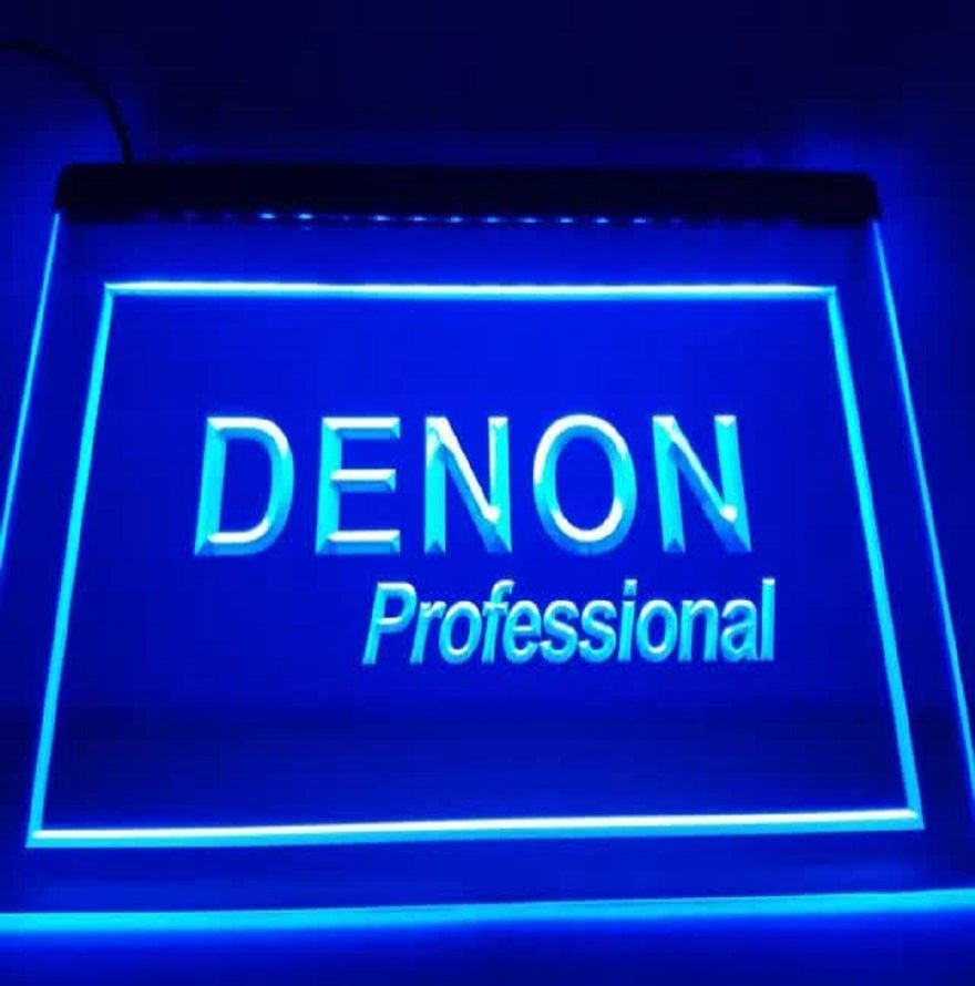 Denon Professional Logo Led Neon Sign Hang Wall Decor, Shops, Light D&Atilde;&copy;cor Art
