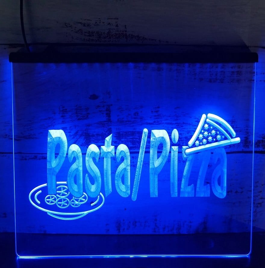Pizza Pasta Restaurant Led Neon Sign Hang Wall Decor, Light D&Atilde;&copy;cor Art