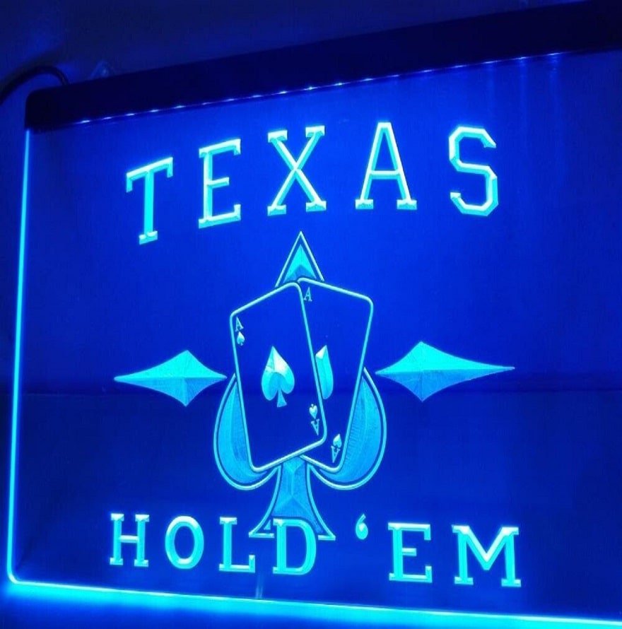 Texas Hold'em Poker Casino Home Wall D&Atilde;&copy;cor Crafts LED Neon Light Sign
