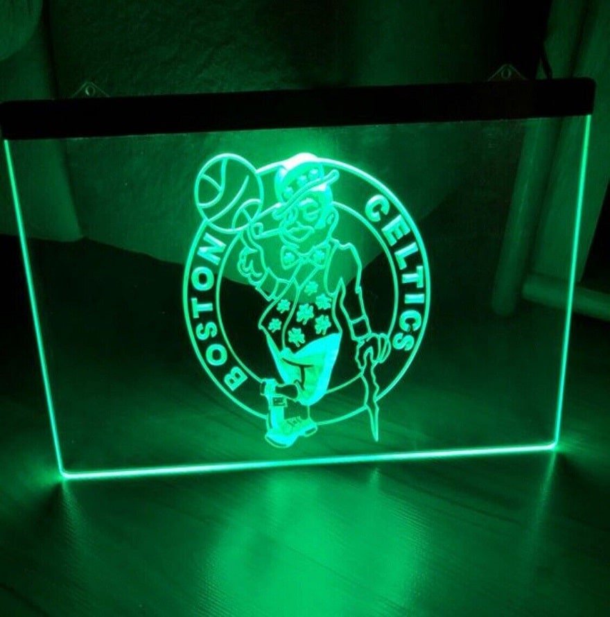 Boston Celtics Basketball Illuminated Led Neon Sign Decor Hang Wall,Artful Light