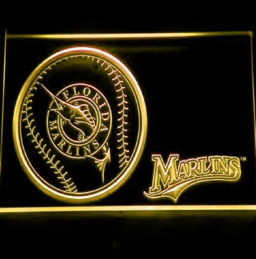 Florida Marlins Logo Led Neon Sign Home Decor, Fans Gift, Lights D&Atilde;&copy;cor Art