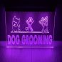 Dog Grooming LED Neon Sign Hang Wall Decor, Pet Sign, Artful Lights D&Atilde;&copy;cor