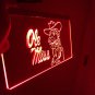 Ole Miss Logo LED Neon Sign Hang Wall Decor, Room, Artful Lights Craft