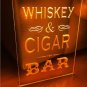Whiskey And Cigar Bar Illuminated LED Neon Sign Hang Wall Decor, Pub
