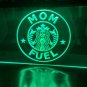 Mom Fuel Starbucks Illuminated LED Neon Sign Hang Wall Decor, Room, Artful Light