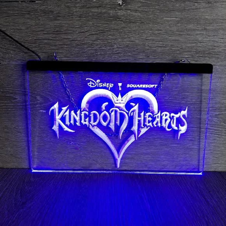 Kingdom Hearts Game Illuminated LED Neon Sign Decor, Room, Artful Lights D&Atilde;&copy;cor