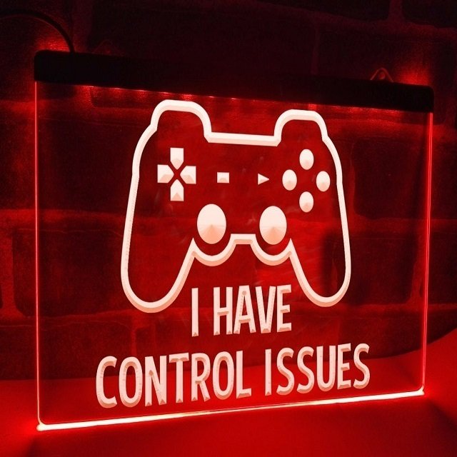 I Have Control Issues LED Neon Light Signs Decor Craft