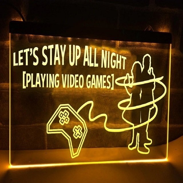Let's Stay Up All Night LED Neon Light Signs Decor Craft