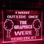 I Went Outside Once LED Neon Light Signs Decor Crafts
