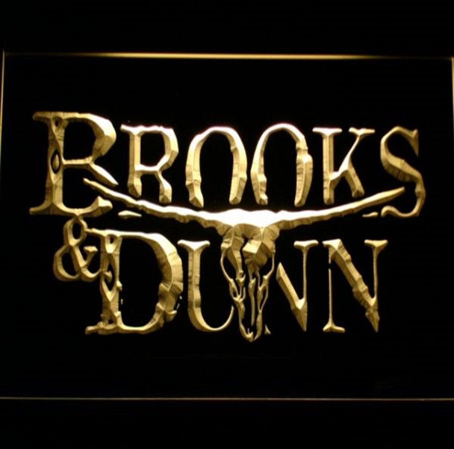 Brooks & Dunn Illuminated LED Neon Sign Hang Wall Decor, Lights D&Atilde;&copy;cor Art