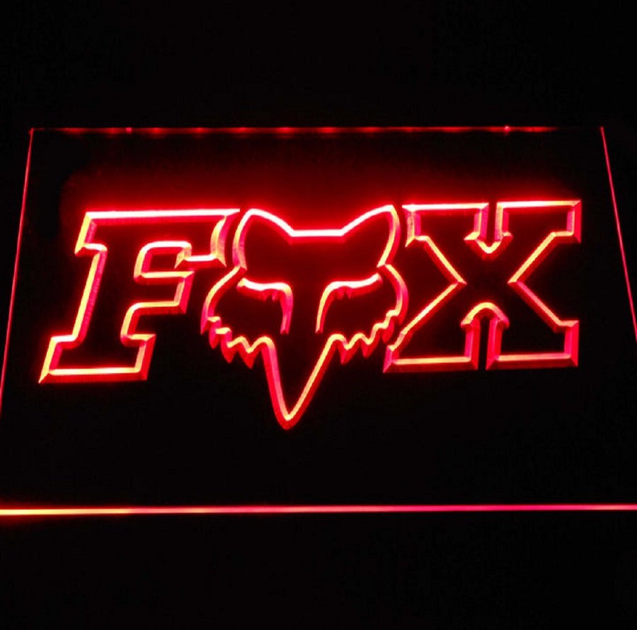 Fox Racing Illuminated Led Neon Sign, Decor Shop, Office, Lights D&Atilde;&copy;cor Art