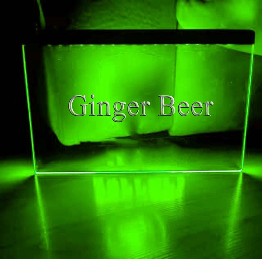 Ginger Beer Illuminated Led Neon Sign, Decor Bar, Pub, Club, Lights D&Atilde;&copy;cor Art