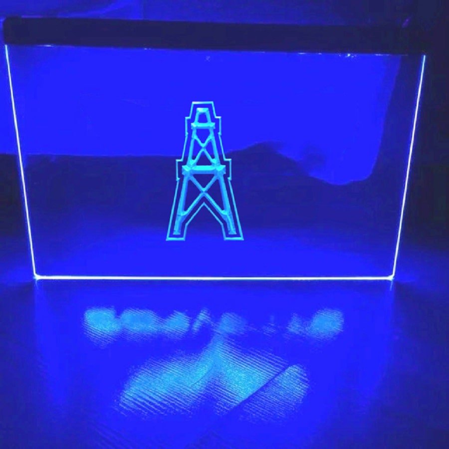 Houston Oilers Illuminated Led Neon Sign, Home Decor, Lights D&Atilde;&copy;cor Art Craft
