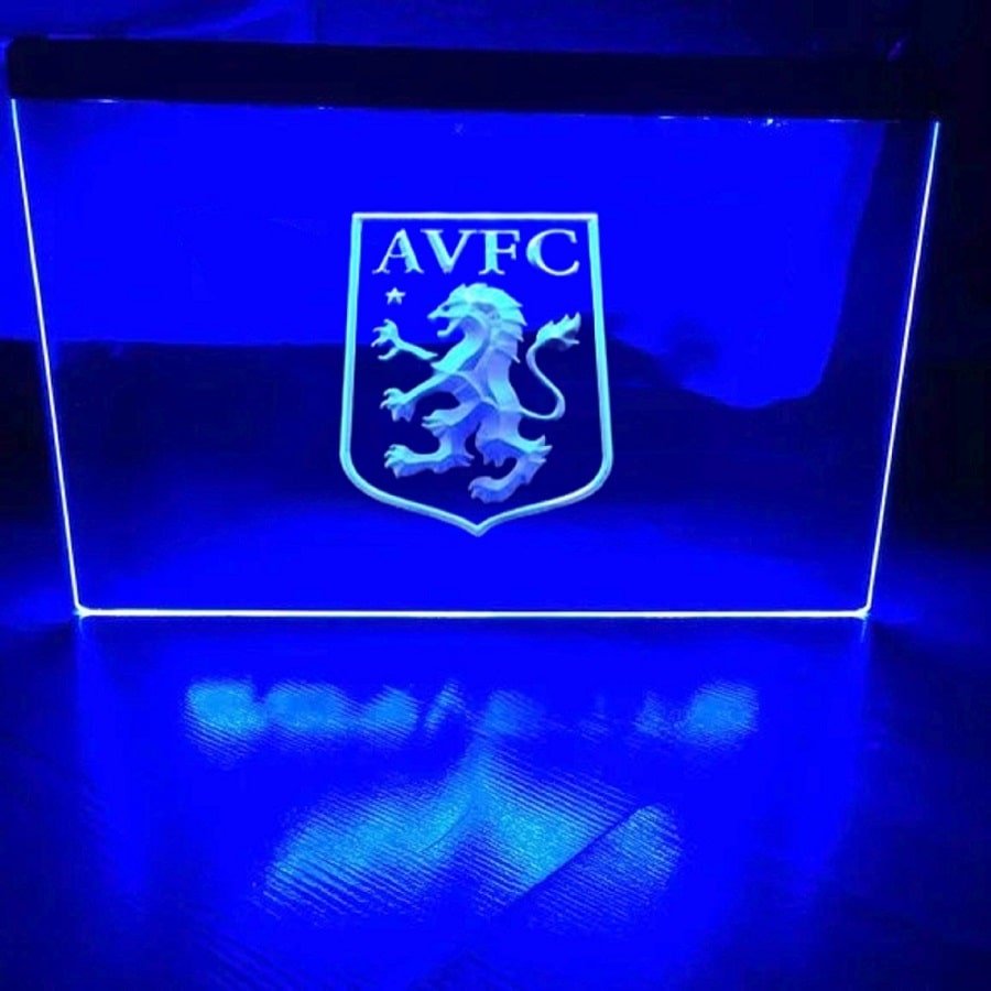 Aston Villa Football Neon LED Light Sign Hang Wall Decor, Lights Craft Art