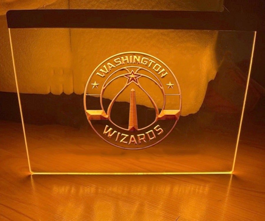 Wizards Washington Illuminated LED Neon Sign Home Decor, Room, Gift for Fans
