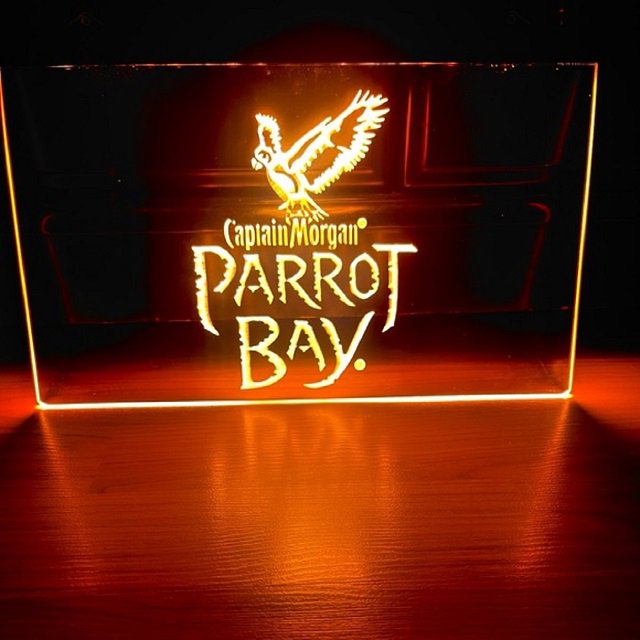 Captain Morgan Parrot Bay LED Neon Sign Home Decor, Garage, Office