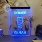 Doner Kebab Restaurant Cafe Decoration Bar LED Neon Sign Decor Shop, Decor Light Craft Art