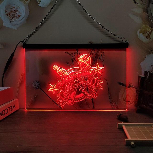 Old School Generation LED Neon Sign Home Decor, Garage, Office