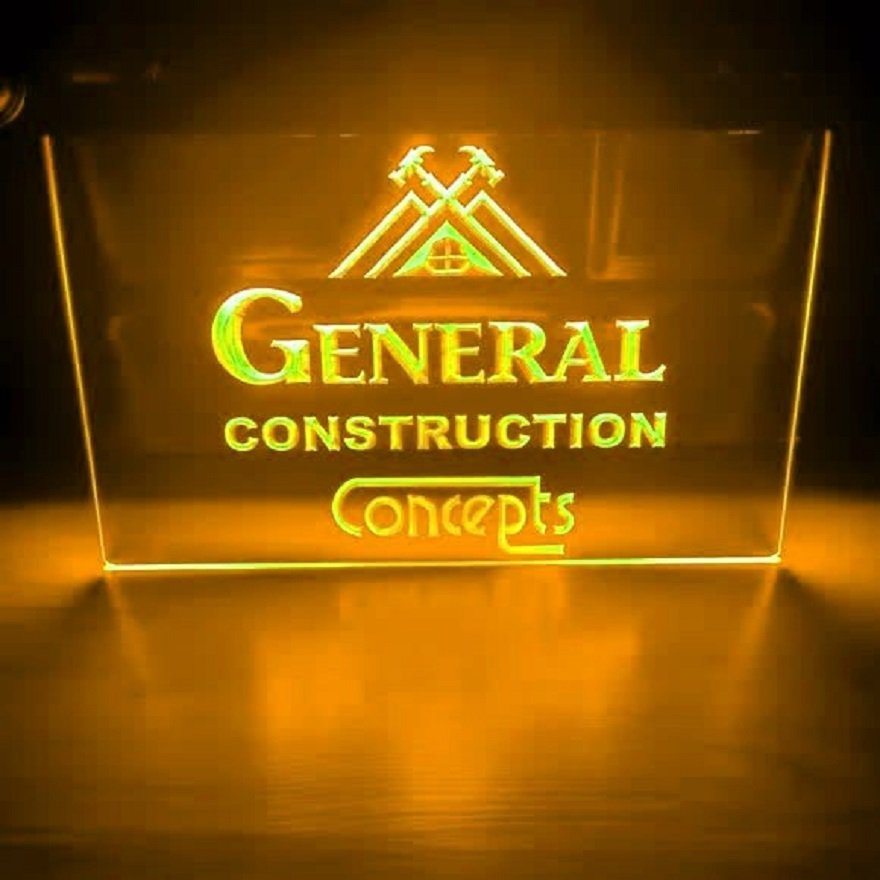 General Construction LED Neon Sign Decor Office, Neon Light D&Atilde;&copy;cor Art