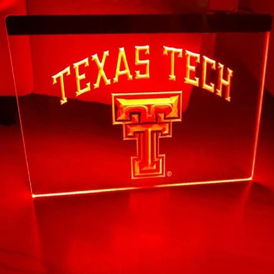 Texas Tech University Illuminated LED Neon Light Sign Home Decor, Neon Light Art