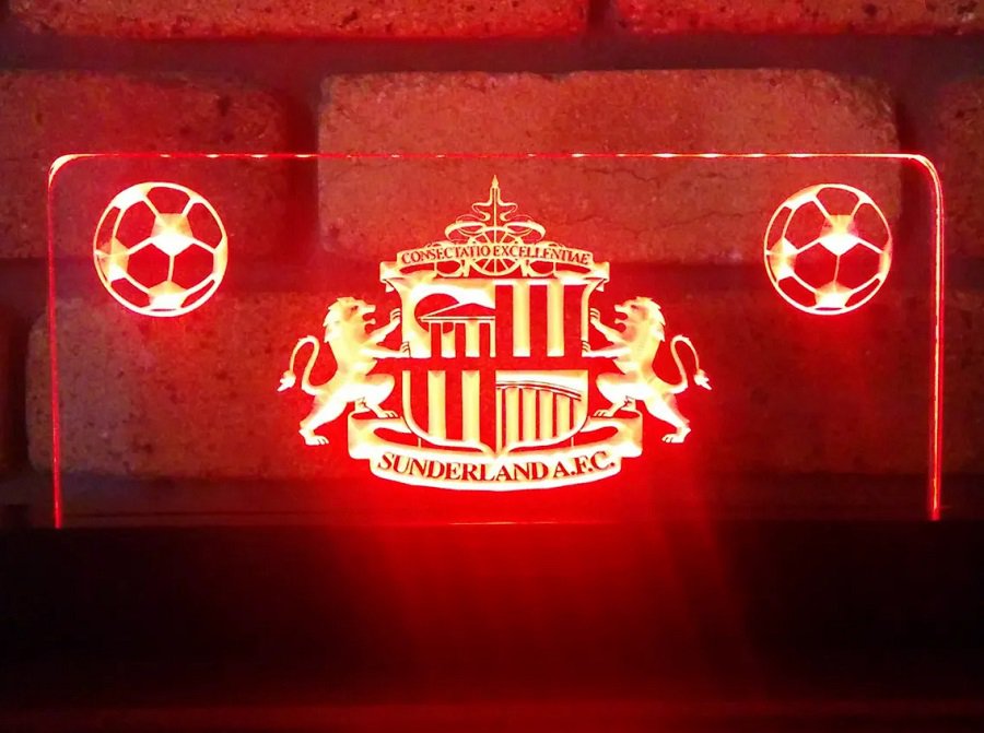 Sunderland Logo LED Neon Hang Wall Decor Room, Neon Light D&Atilde;&copy;cor Art Craft