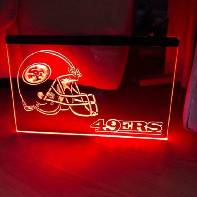 San Francisco 49Ers Logo LED Neon Hang Wall Decor Room, Art Craft Fans Gift