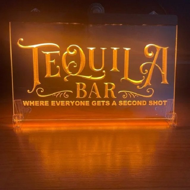 Tequila Bar LED Neon Hanging Wall Decor, Pub, Club, Neon Light D&Atilde;&copy;cor Art