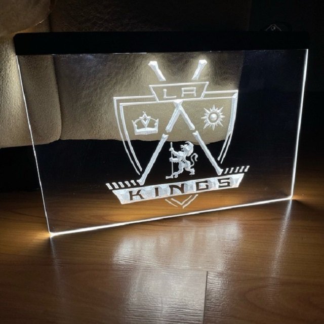 Los Angeles Kings LED Neon Hang Sign Wall Decor Room, Neon Light Decor Art