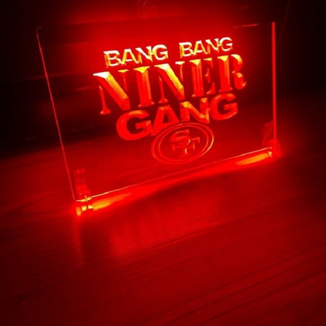 49ERS LED Neon Hang Sign Wall Decor Room, Neon Light Decor Art