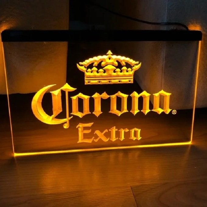 Corona Extra LED Neon Sign &acirc;�� Beer Bar Wall Decor Light for Man Cave