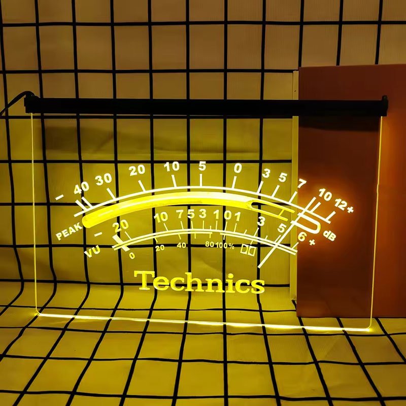 Technics Peak VU dB LED Neon Sign &acirc;�� Audio Meter Wall Decor Light