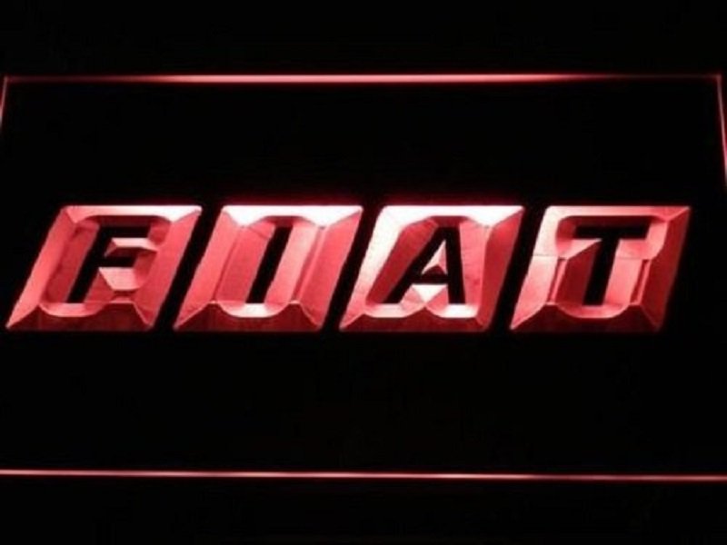 Fiat LED Neon Sign &acirc;�� Garage Wall Decor Light for Car Enthusiasts