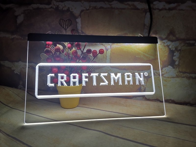Craftsman LED Neon Sign &acirc;�� Garage Wall Hanging Decorative LED Light