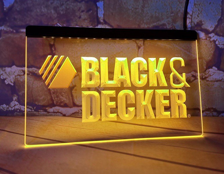 Black & Decker LED Neon Sign &acirc;�� Garage Workshop Wall Decor Light