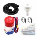 Bilge Pump Installation Kit 12V 1100GPH with 1-1/8 inch PVC Hose 6 FT Bilge Pump Installation Kit 12V 1100GPH with 1-1/8 inch PVC Hose 6 FT