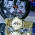 All Metal 3D Minnie Mouse Licensed Disney Parks Golden Watch. 2 Year Warranty