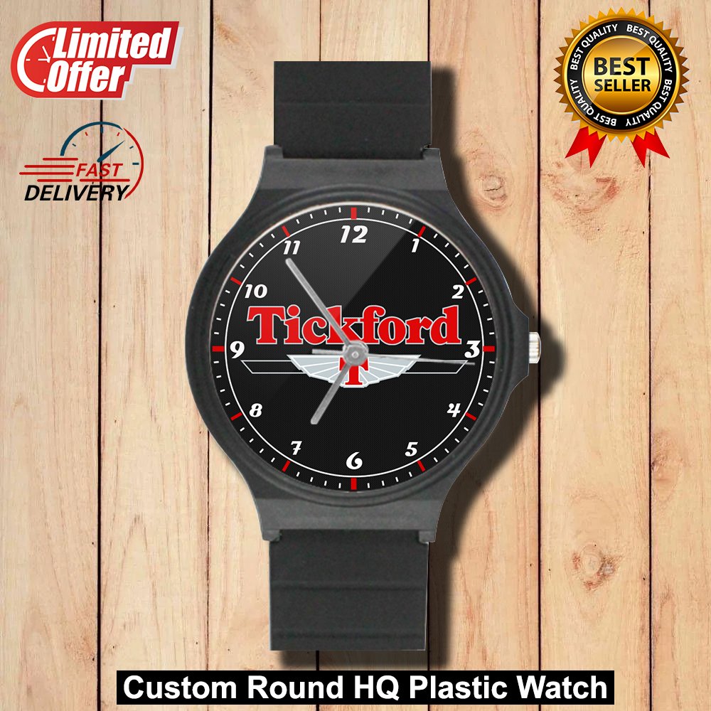 Brand New Tickford Logo Custom Round High Quality Plastic Watch