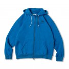 Men's hooded zipper loose cardigan sweater royal blue