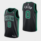 Boston Celtics #0 Jayson Tatum Black No.6 Patch Stitched Jersey