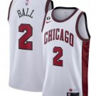 Chicago Bulls #2 Lonzo Ball White 202223 City Edition With NO.6 Patch Stitched Basketball Jersey