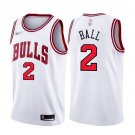 Chicago Bulls #2 Lonzo Ball White Swingman Stitched Basketball Jersey