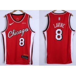 Chicago Bulls #8 Zach LaVine 75th Anniversary Red Edition Swingman Stitched Basketball Jersey