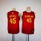 Cleveland Cavaliers #45 Donovan Mitchell Red Stitched Basketball Jersey