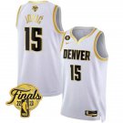 Custom Denver Nuggets White Gold Edition 2023 Finals Collection With NO.6 Patch Stitched Jersey